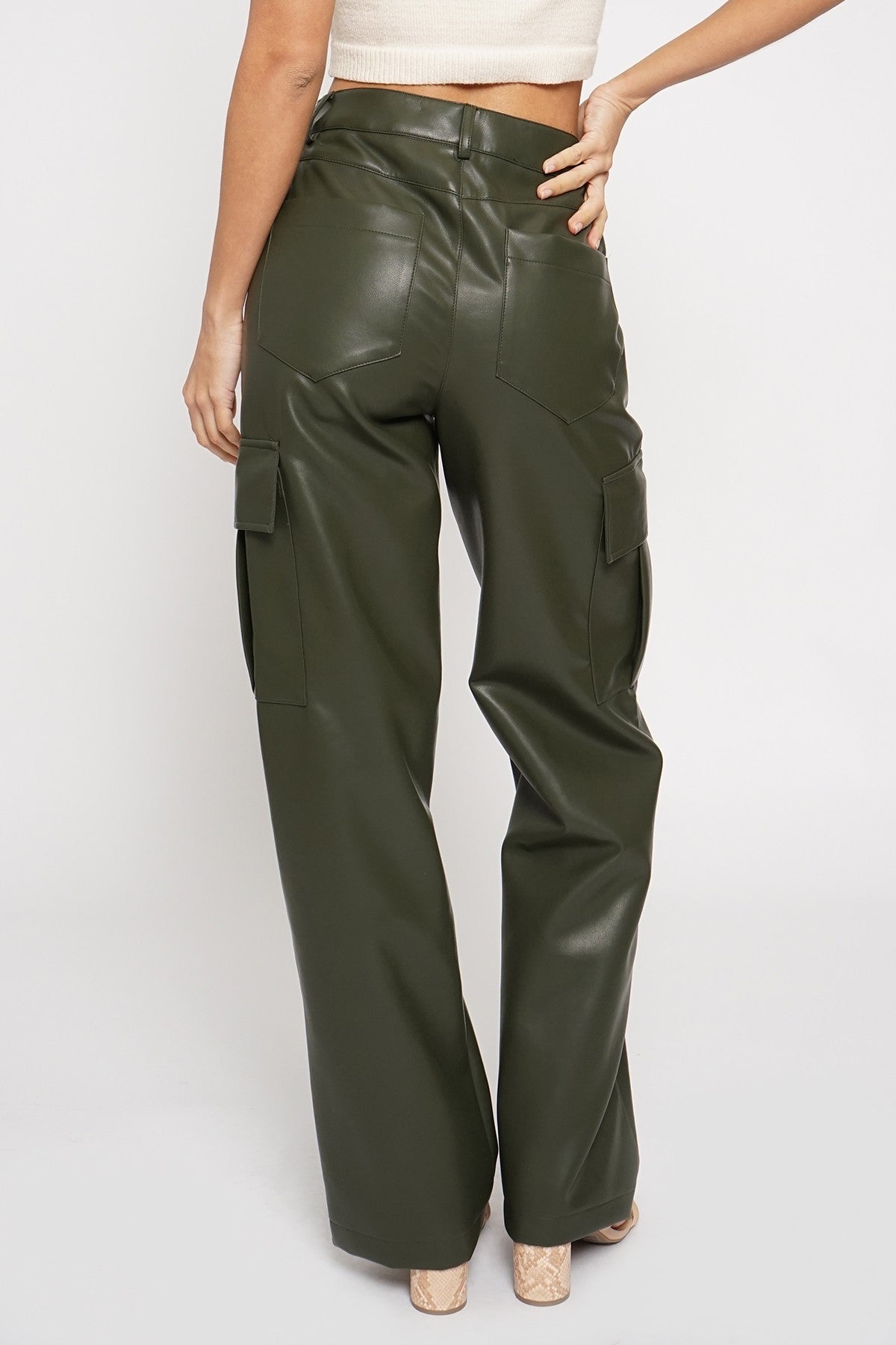 CARGO PANTS DE PIEL WIDE LEG