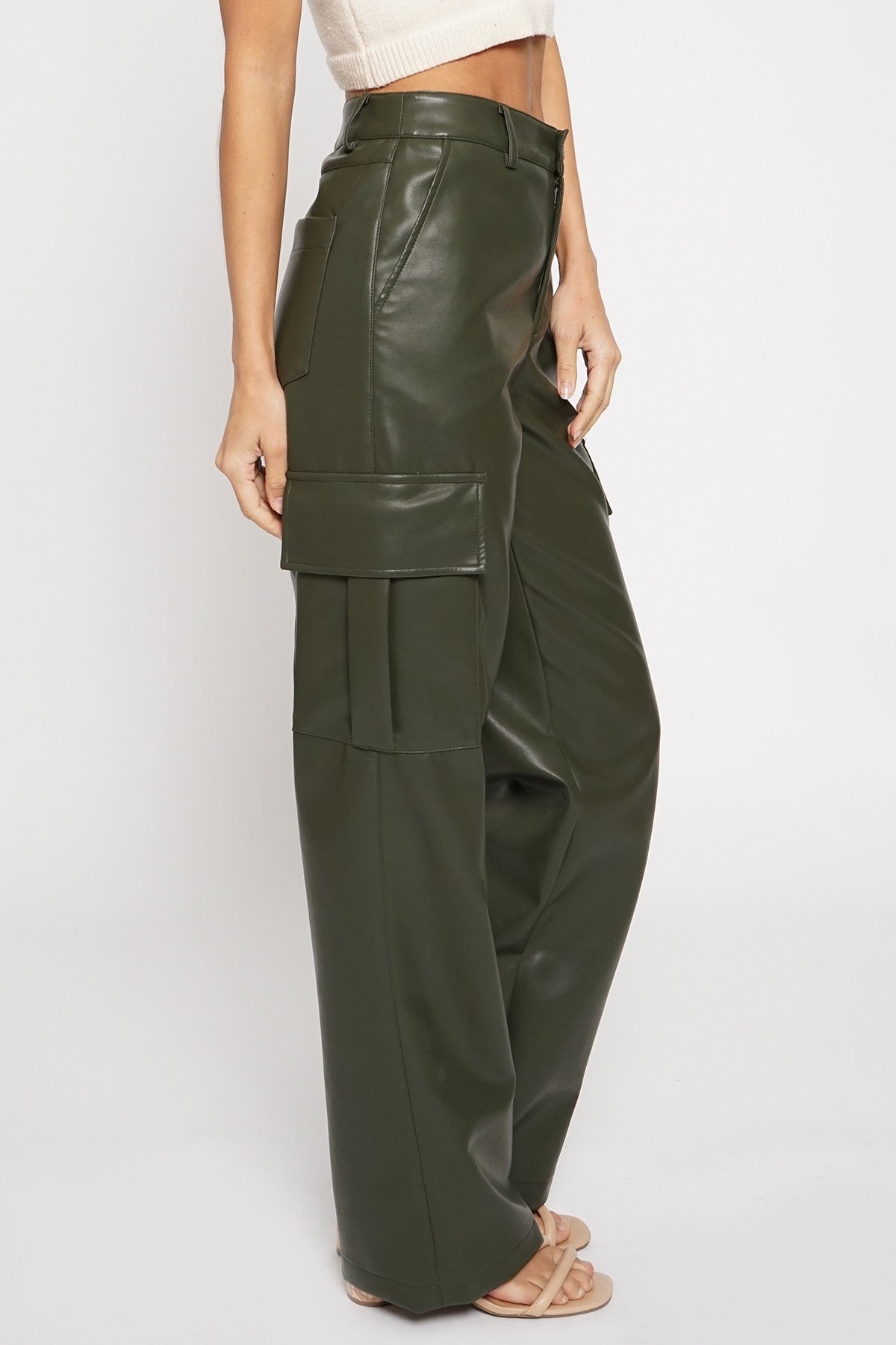 CARGO PANTS DE PIEL WIDE LEG