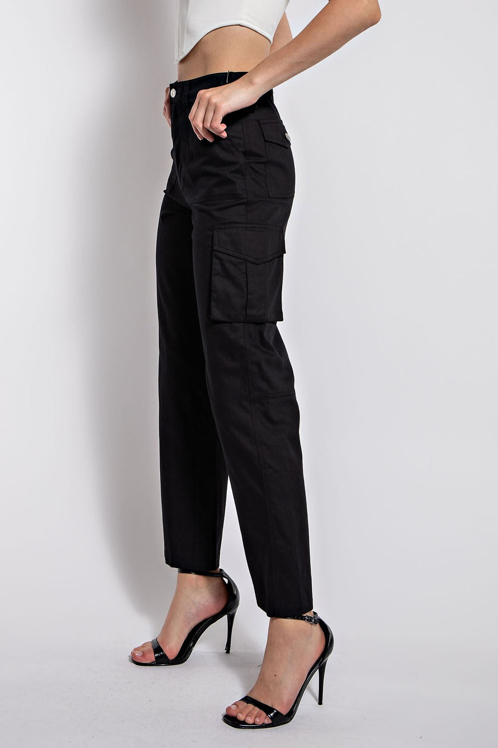 Pantalon cargo con ajuste en cintura