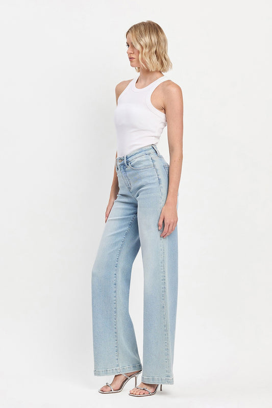 JEANS WIDE LEG HIGH WAISTED