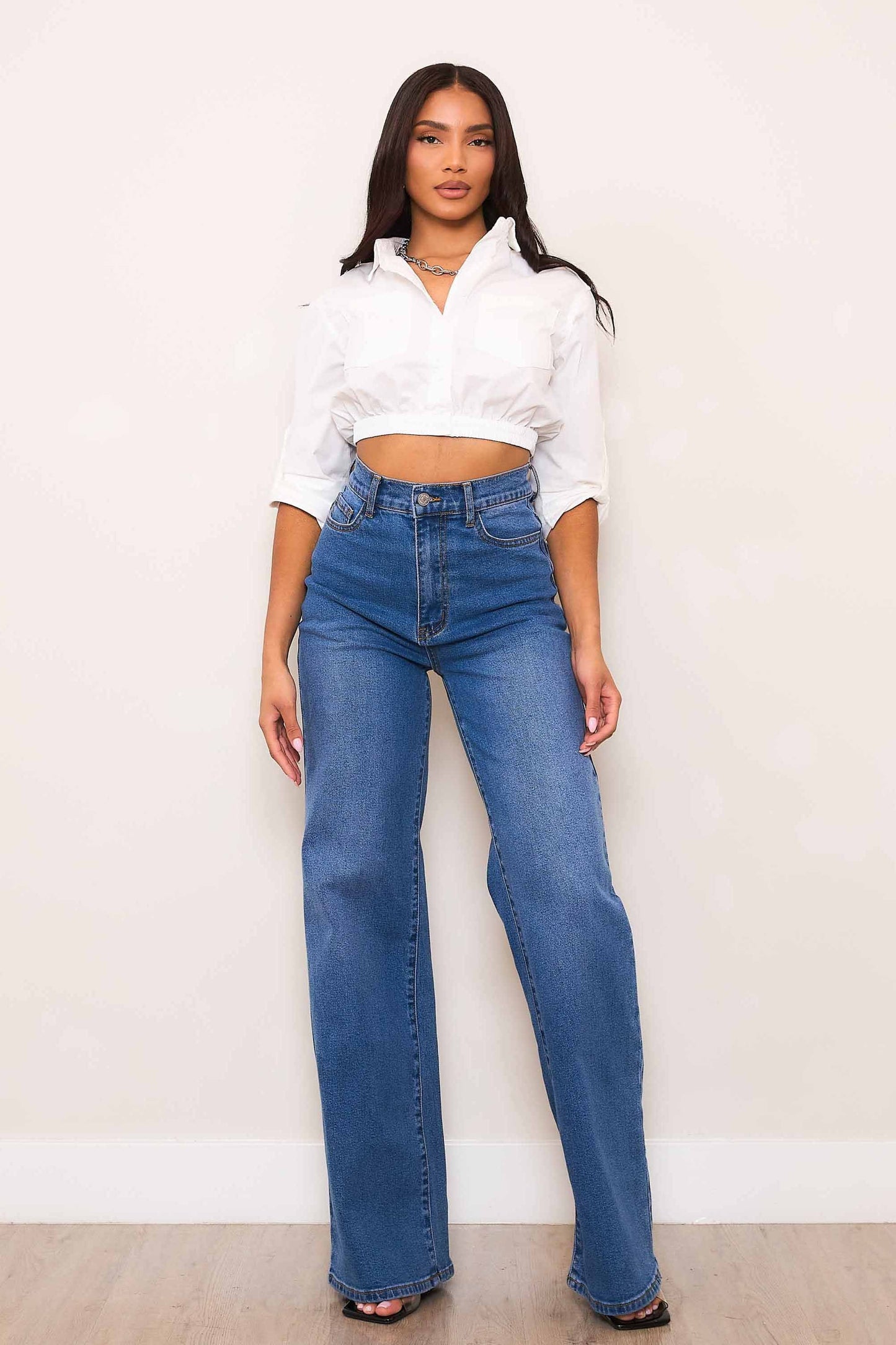 PANTALON WIDE LEG HIGH WAISTED