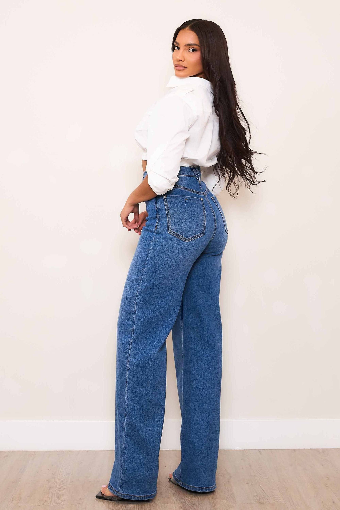 PANTALON WIDE LEG HIGH WAISTED