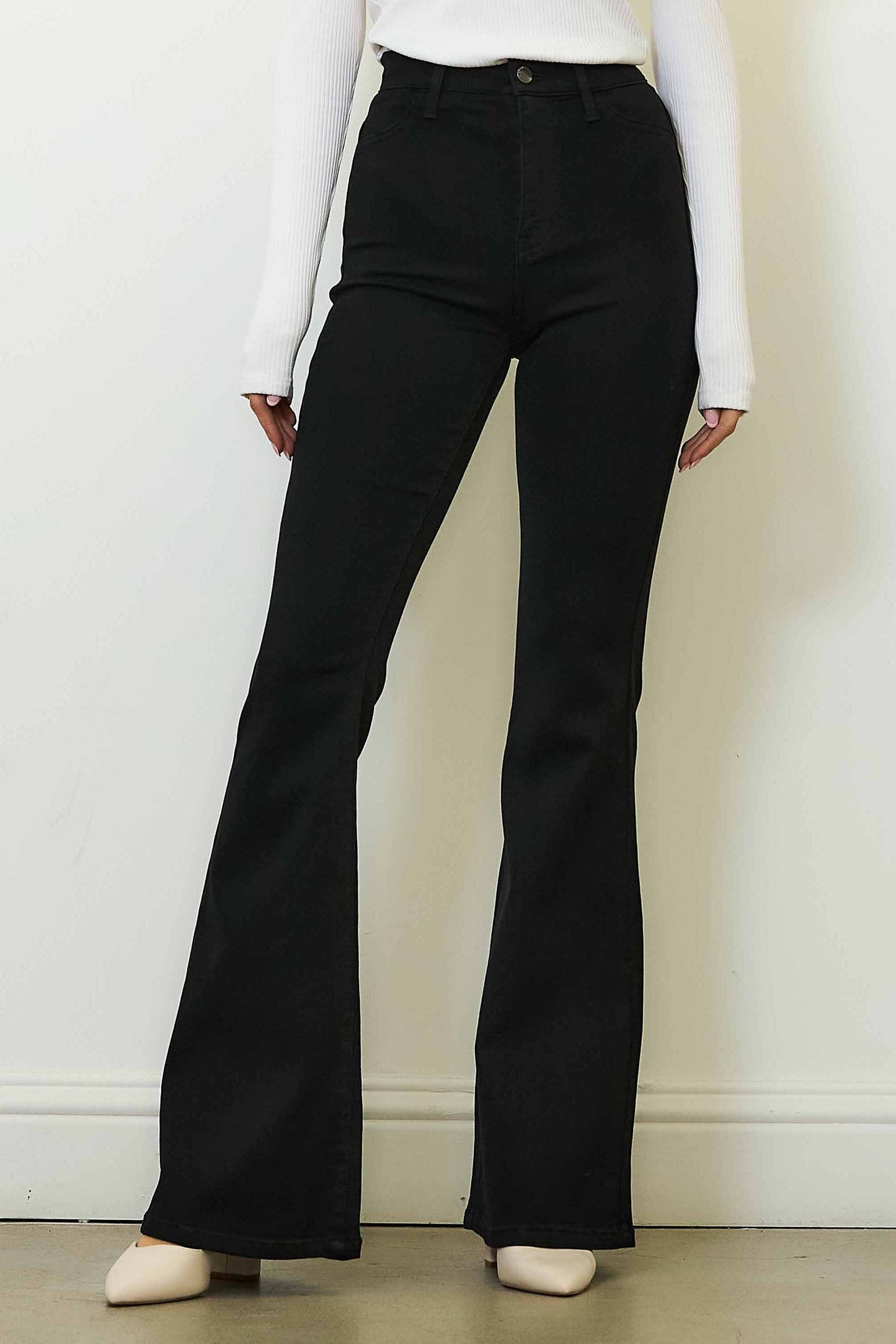 PANTALON FLARE HIGH WAISTED