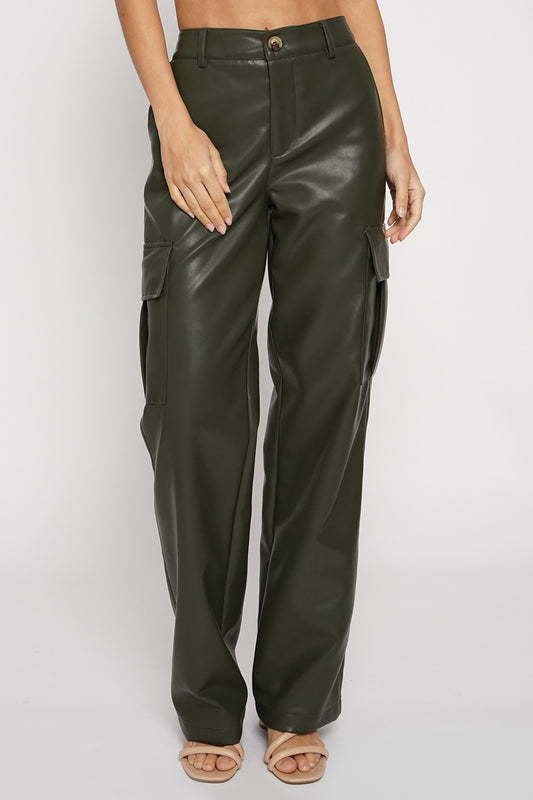 CARGO PANTS DE PIEL WIDE LEG