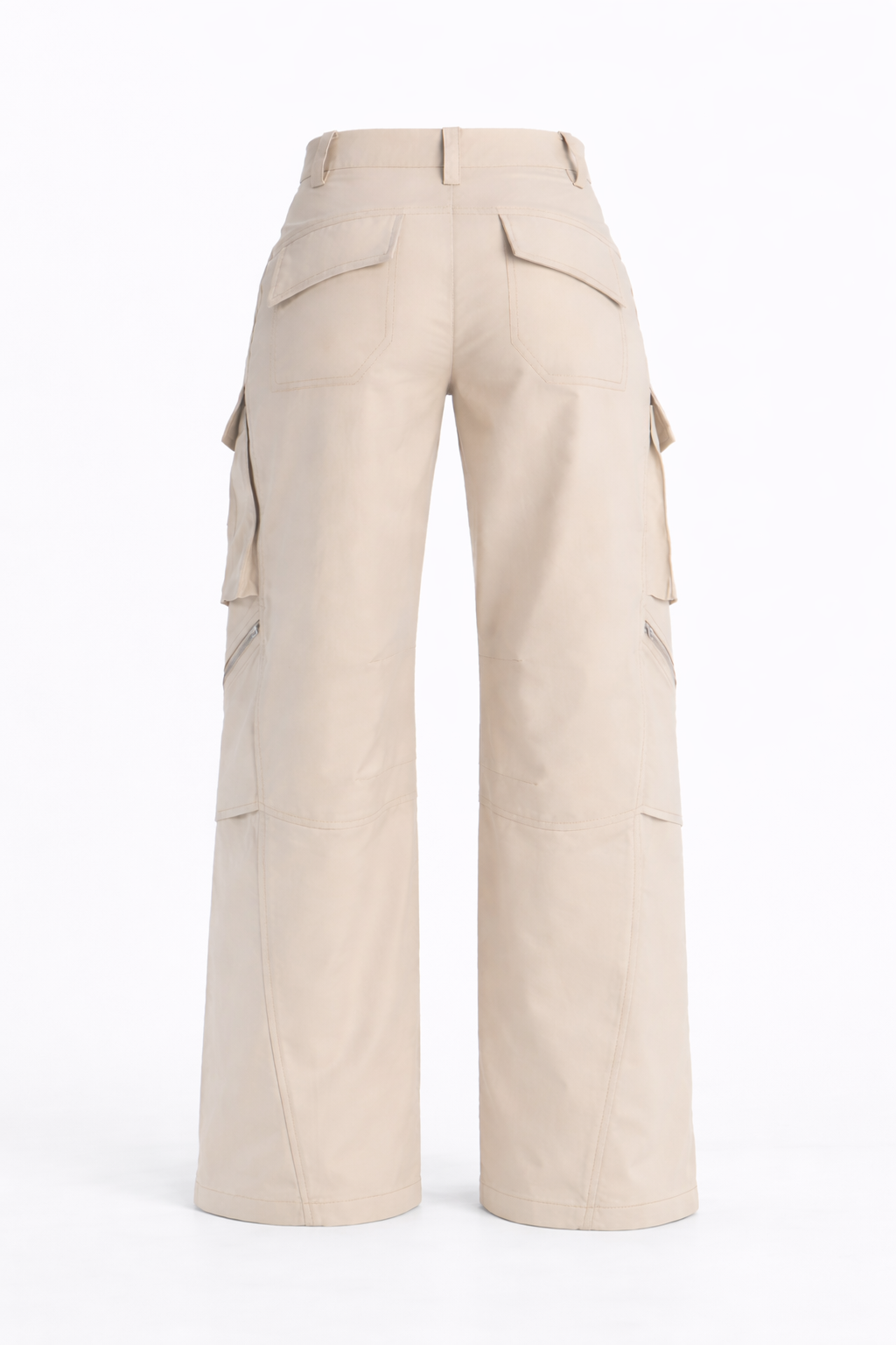 PANTALON CARGO DE CINTURA ALTA IVORY
