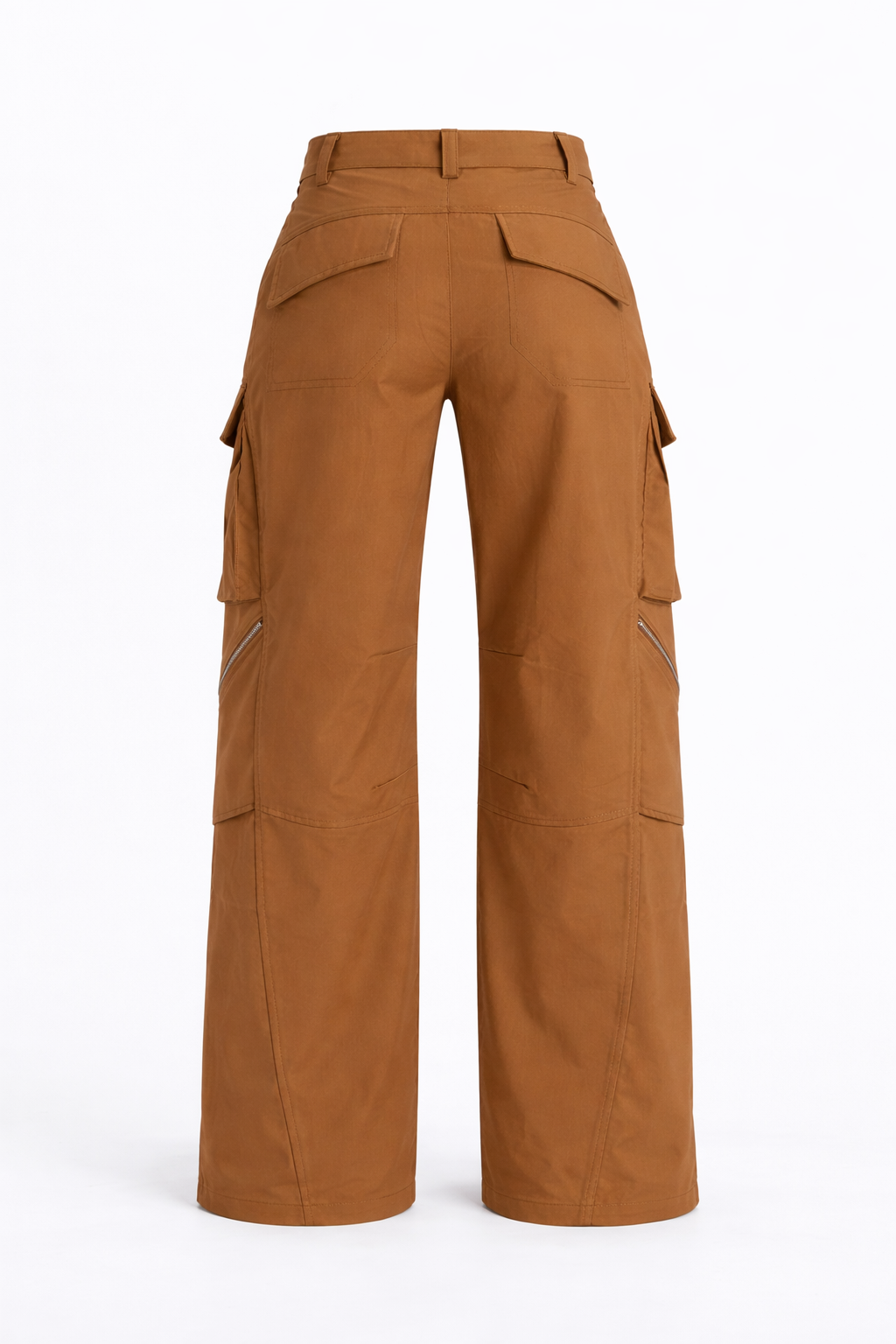 PANTALON CARGO DE CINTURA ALTA MARRON